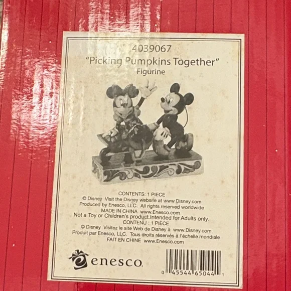 Jim Shore, Mickey and Minnie , picking pumpkins together - Picture 7 of 8